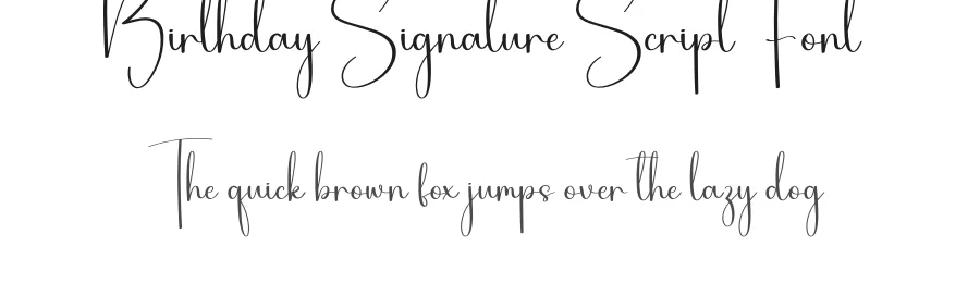 Birthday Signature Script Font by creativeletter — Script Handwritten Font