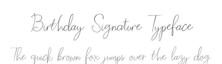 Birthday Signature Typeface by stripesstudio — Script Handwritten Font