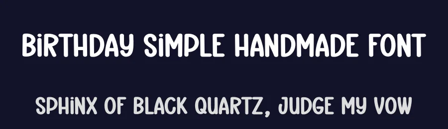Birthday Simple Handmade Font by andikastudio — Display Font — thumbnail 2