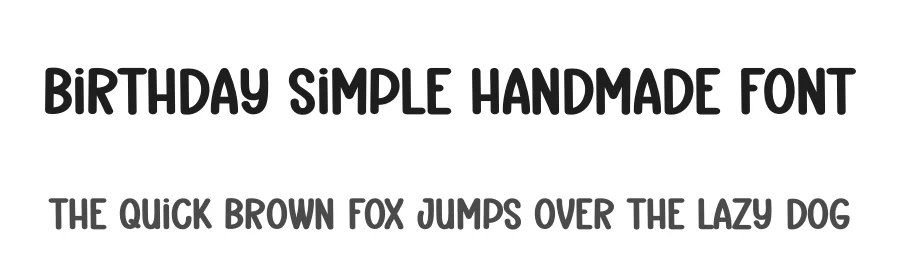 Birthday Simple Handmade Font by andikastudio — Display Font