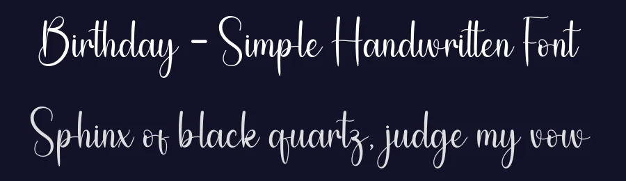 Birthday – Simple Handwritten Font by andikastudio — Script Handwritten Font — thumbnail 2