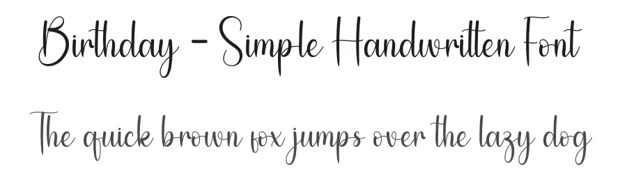 Birthday – Simple Handwritten Font by andikastudio — Script Handwritten Font