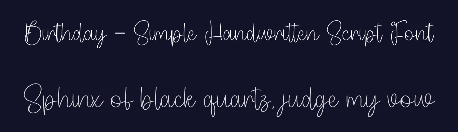 Birthday – Simple Handwritten Script Font by andikastudio — Script Handwritten Font — thumbnail 2