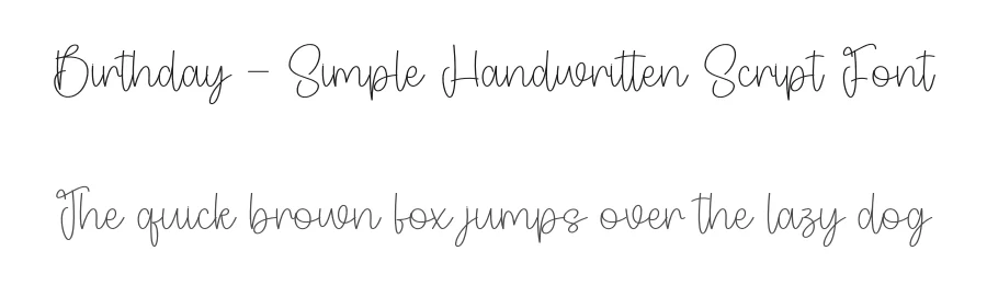 Birthday – Simple Handwritten Script Font by andikastudio — Script Handwritten Font