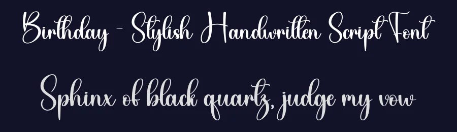 Birthday – Stylish Handwritten Script Font by creativeletter — Script Handwritten Font — thumbnail 2