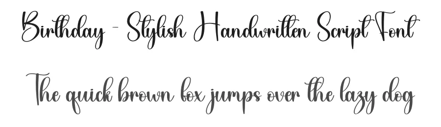 Birthday – Stylish Handwritten Script Font by creativeletter — Script Handwritten Font