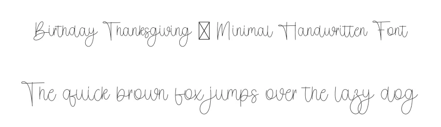 Birthday Thanksgiving – Minimal Handwritten Font by freshtypeink — Script Handwritten Font