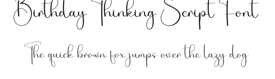 Birthday Thinking Script Font by Kecimpring — Script Handwritten Font