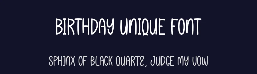 Birthday Unique Font by creativeletter — Display Font — thumbnail 2