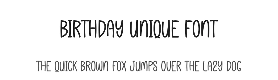 Birthday Unique Font by creativeletter — Display Font