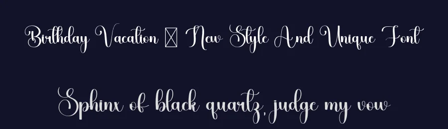 Birthday Vacation – New Style And Unique Font by freshtypeink — Script Handwritten Font — thumbnail 2