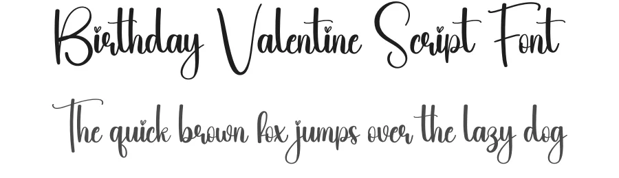 Birthday Valentine Script Font by creativeletter — Script Handwritten Font