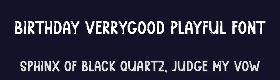Birthday Verrygood Playful Font by freshtypeink — Display Font — thumbnail 2