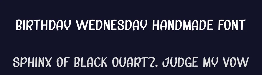 Birthday Wednesday Handmade Font by freshtypeink — Display Font — thumbnail 2