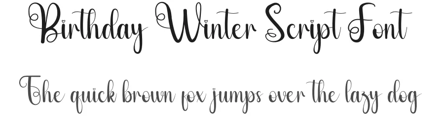 Birthday Winter Script Font by andikastudio — Script Handwritten Font