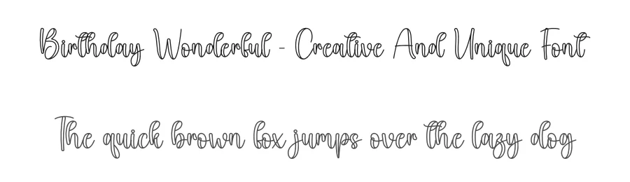 Birthday Wonderful – Creative And Unique Font by creativeletter — Script Handwritten Font