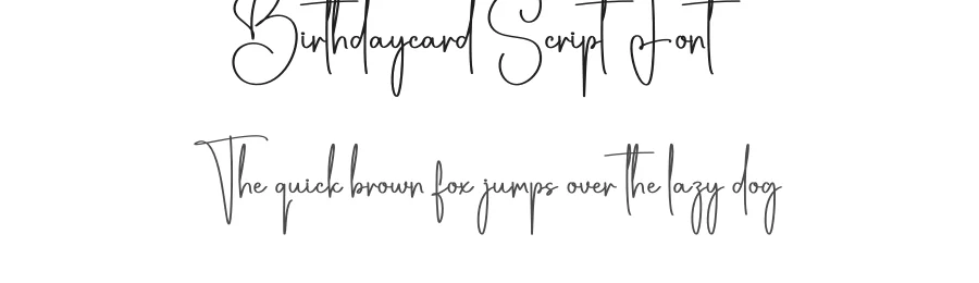 Birthdaycard Script Font by creativeletter — Script Handwritten Font