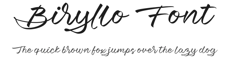 Biryllo Font by Wahyu and Sani Co. — Script Handwritten Font