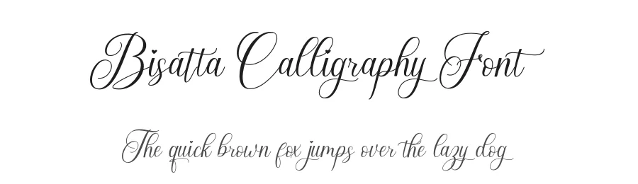 Bisatta Calligraphy Font by yontype β Script Handwritten Font
