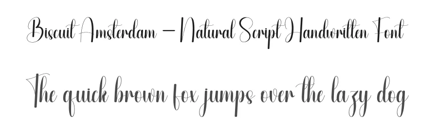 Biscuit Amsterdam – Natural Script Handwritten Font by andikastudio — Script Handwritten Font
