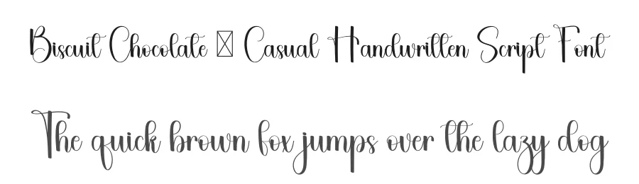 Biscuit Chocolate – Casual Handwritten Script Font by freshtypeink — Script Handwritten Font
