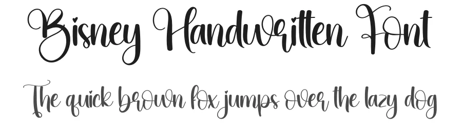 Bisney Handwritten Font by creativeletter — Script Handwritten Font