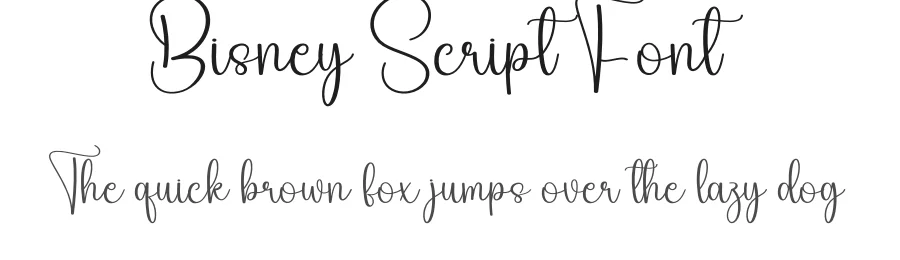 Bisney Script Font by andikastudio — Script Handwritten Font