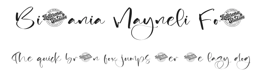 Bistania Mayneli Font by letterenastudios — Script Handwritten Font