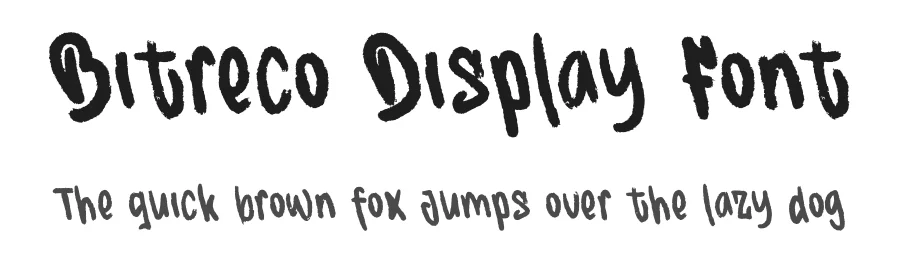 Bitreco Display Font by Dhabee — Script Handwritten Font