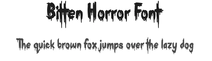 Bitten Horror Font by JSH creates β Display Font