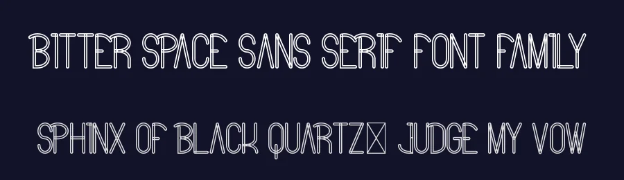 Bitter Space Sans Serif Font Family by nihstudio — Sans Serif Font — thumbnail 2