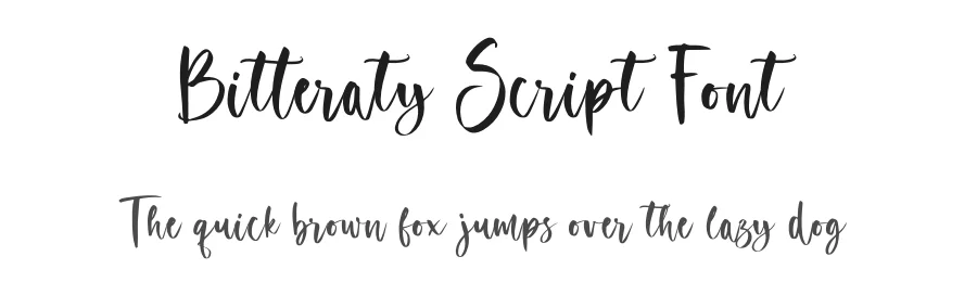Bitteraty Script Font by gatype — Script Handwritten Font