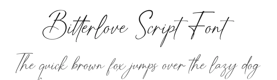 Bitterlove Script Font by Heinzel Std. — Script Handwritten Font