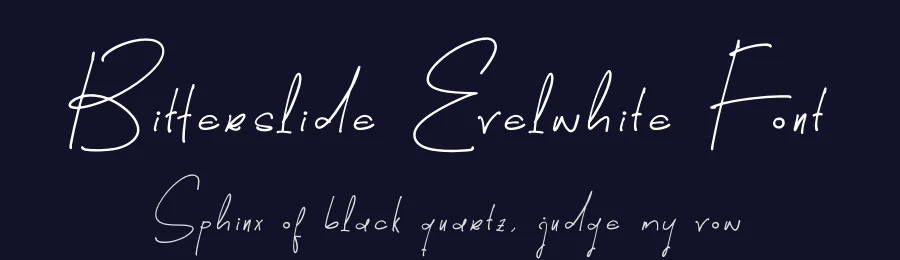 Bitterslide Evelwhite Font by perspectype — Script Handwritten Font — thumbnail 2