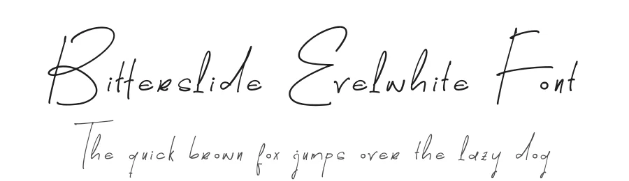 Bitterslide Evelwhite Font by perspectype — Script Handwritten Font