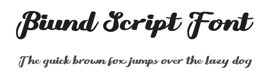 Biund Script Font by twinletter — Script Handwritten Font