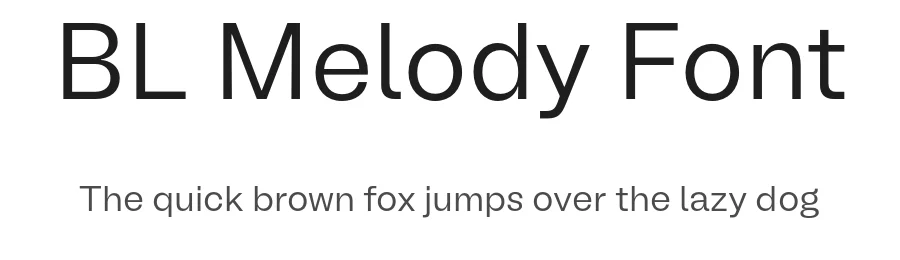 BL Melody Font by Boulevard LAB — Sans Serif Font