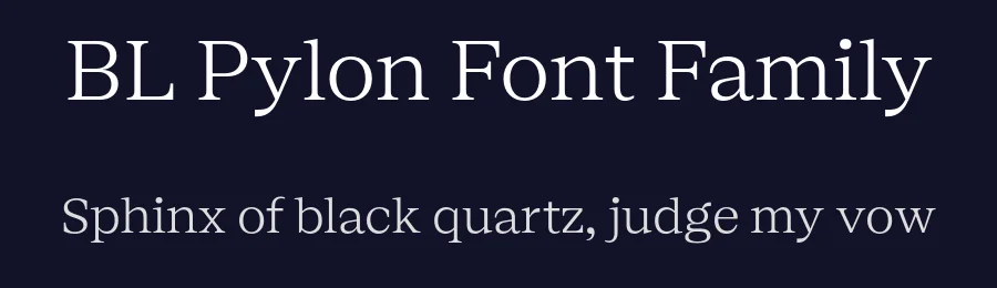 BL Pylon Font Family by Boulevard LAB — Serif Font — thumbnail 2