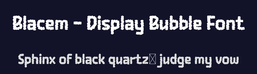 Blacem – Display Bubble Font by productype — Display Font — thumbnail 2