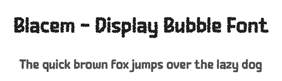 Blacem – Display Bubble Font by productype — Display Font