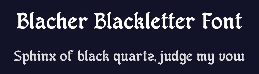 Blacher Blackletter Font by burntilldead — Blackletter Font — thumbnail 2