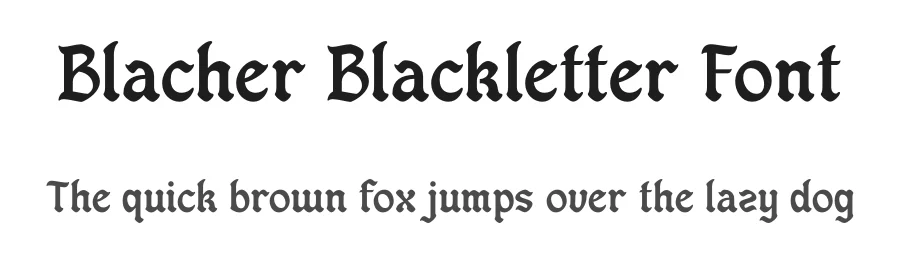 Blacher Blackletter Font by burntilldead — Blackletter Font