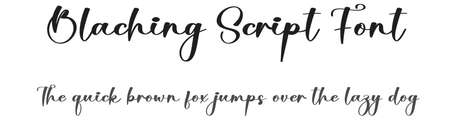 Blaching Script Font by creativeletter — Script Handwritten Font