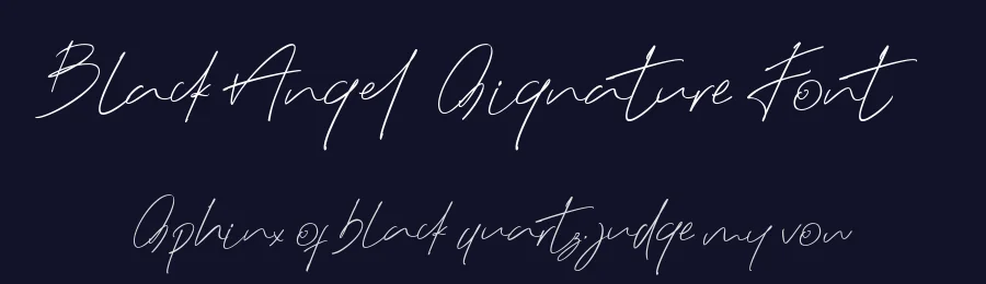 Black Angel – Signature Font by GlyphStyle — Script Handwritten Font — thumbnail 2