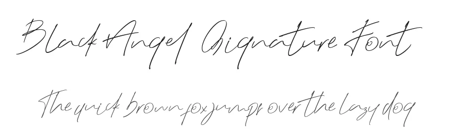 Black Angel – Signature Font by GlyphStyle — Script Handwritten Font