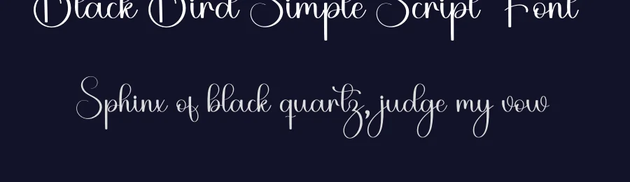 Black Bird Simple Script Font by freshtypeink — Script Handwritten Font — thumbnail 2