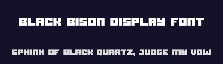Black Bison Display Font by ari — Display Font — thumbnail 2