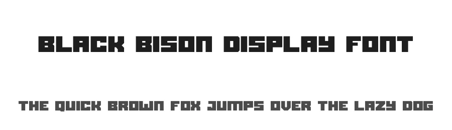 Black Bison Display Font by ari — Display Font