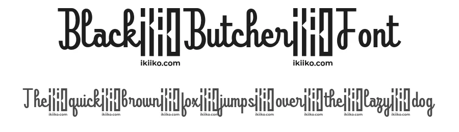 Black Butcher Font by ikiiko type — Script Handwritten Font