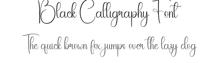 Black Calligraphy Font by creativeletter — Script Handwritten Font